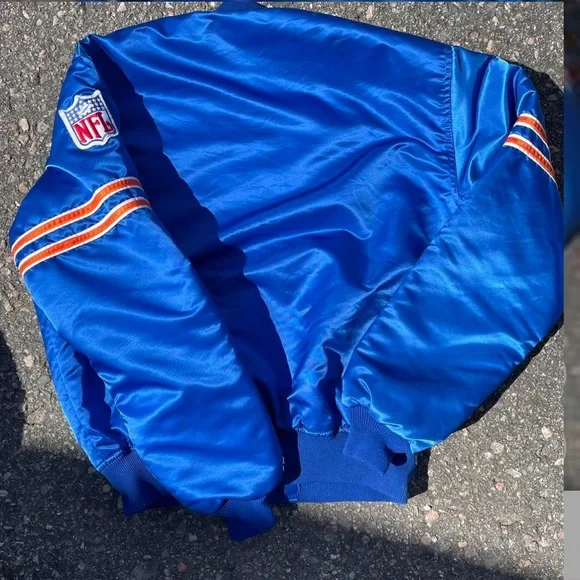 Denver Broncos Vintage 80s Starter Satin Bomber Jacket